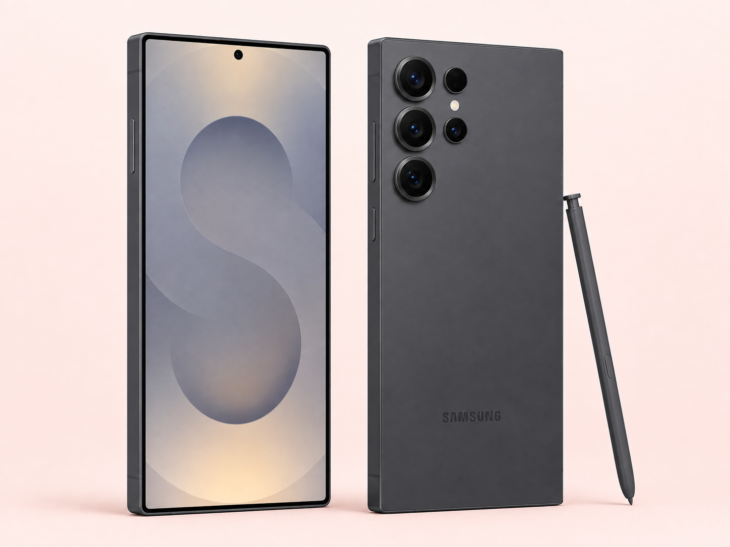 Ремонт на Samsung Galaxy S25 Ultra — изглед отпред и отзад