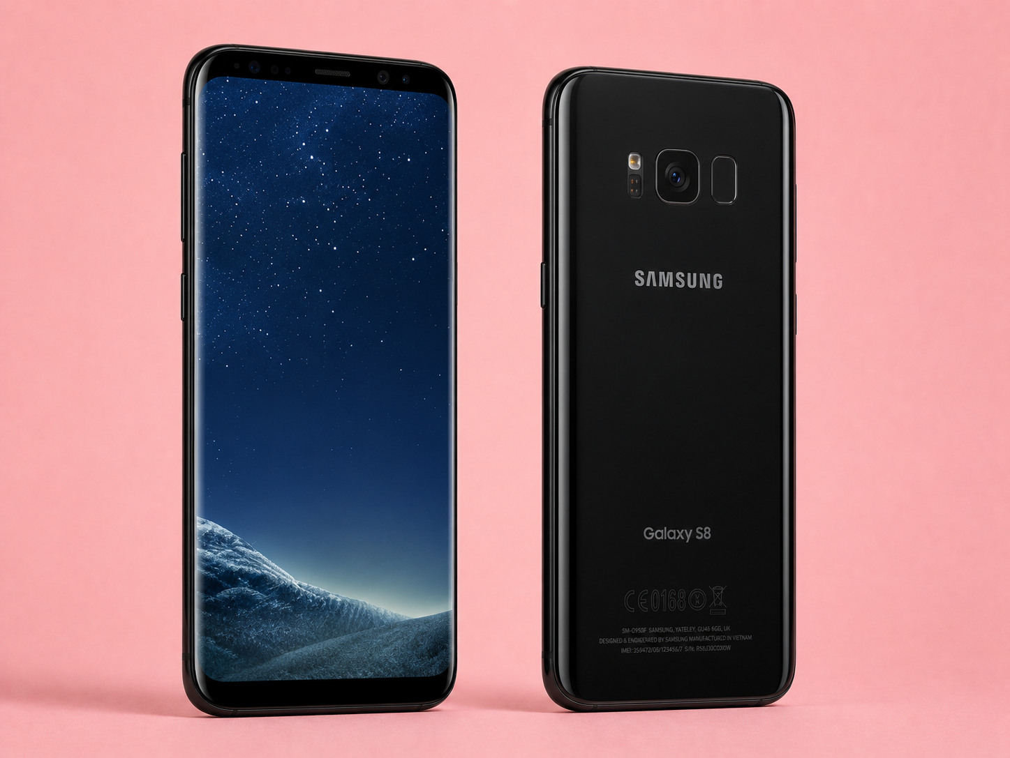 Ремонт на Samsung Galaxy S8 — изглед отпред и отзад