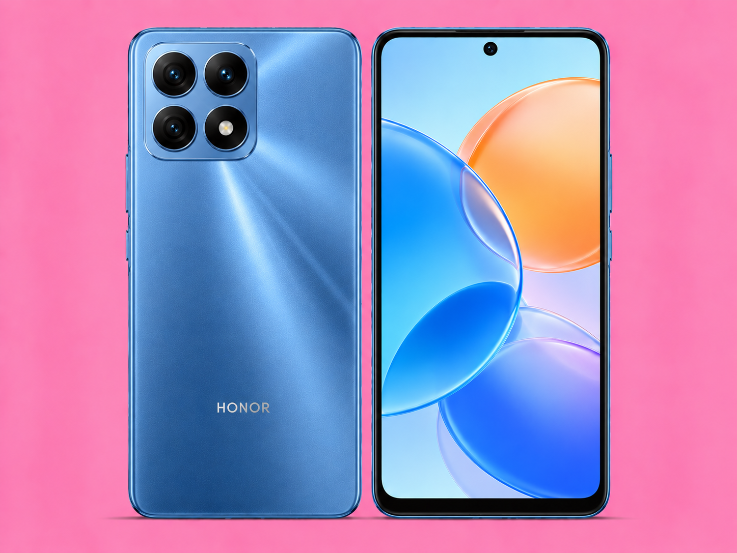 Ремонт на Honor X8a — изглед отпред и отзад