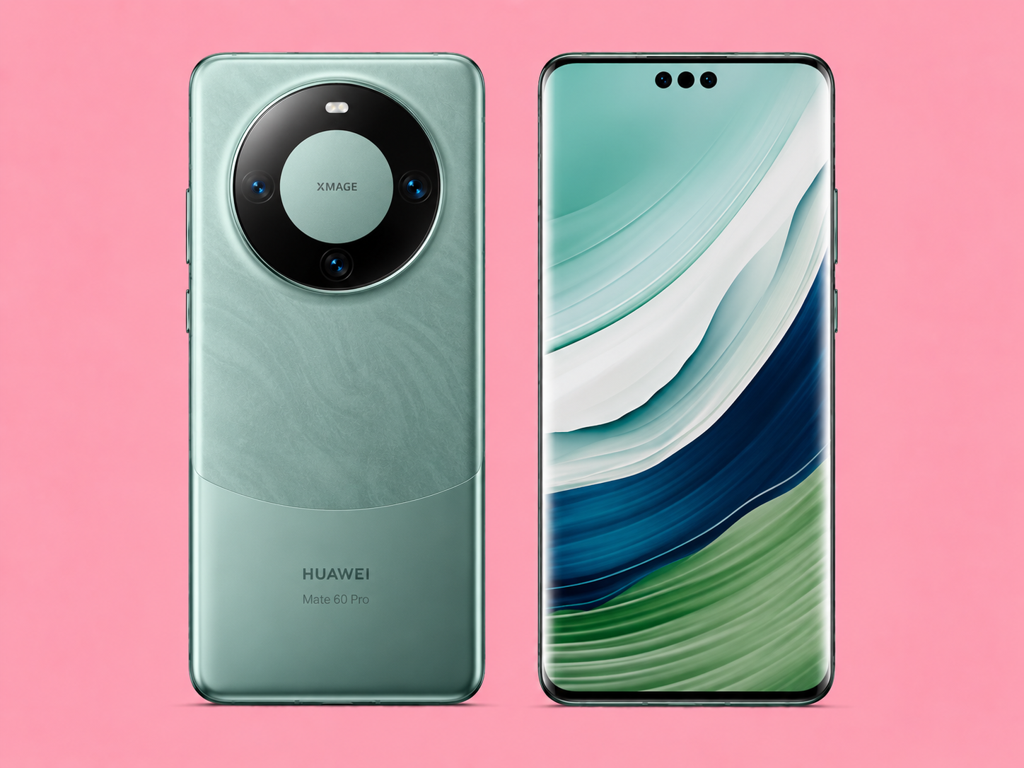 Ремонт на Huawei Mate 60 Pro — изглед отпред и отзад
