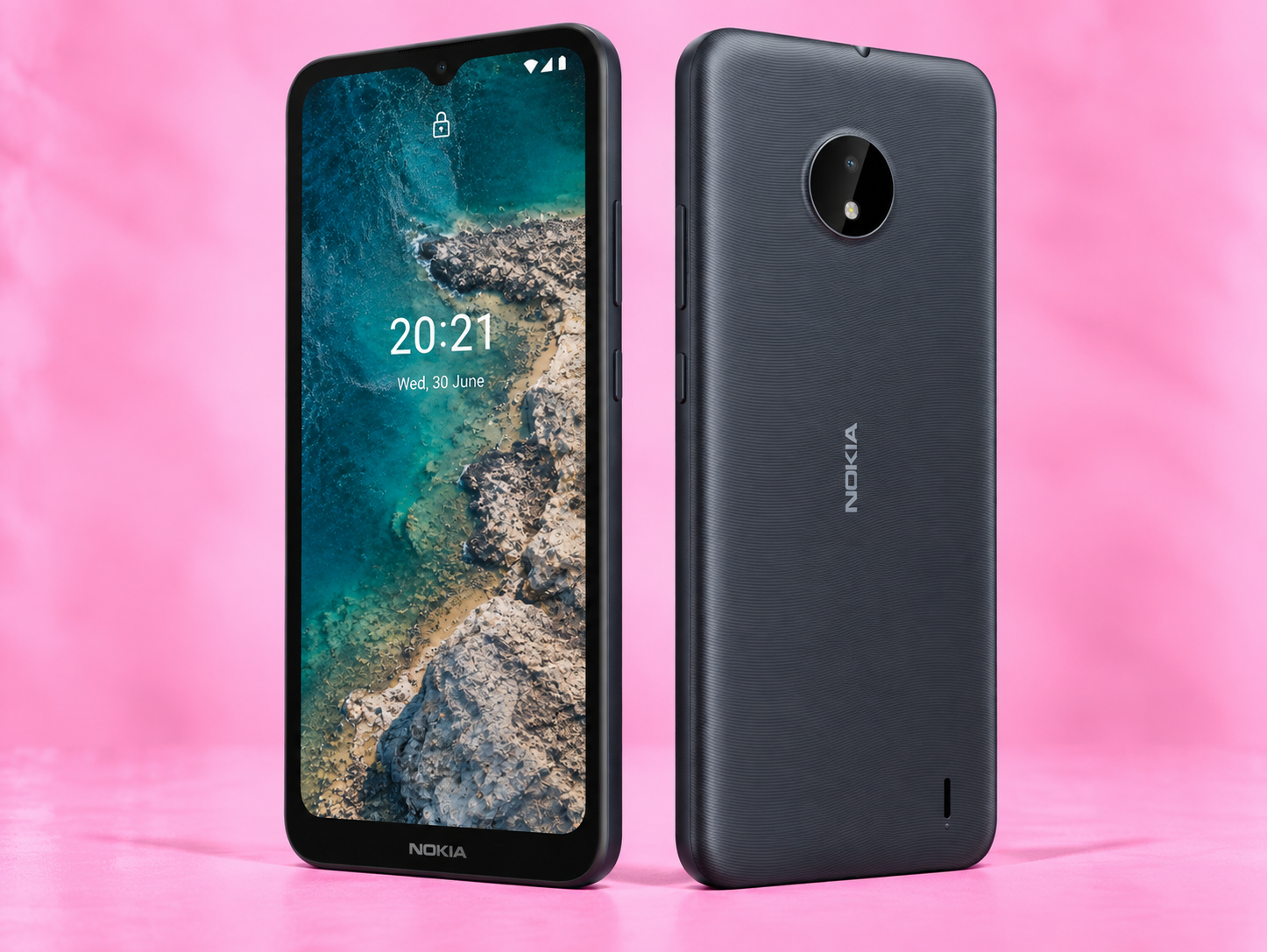 Ремонт на Nokia C10 — изглед отпред и отзад