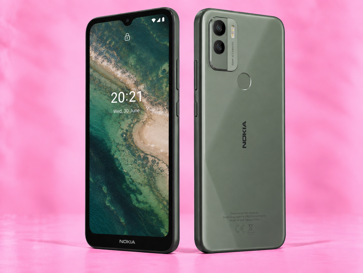 Ремонт на Nokia C31 — изглед отпред и отзад