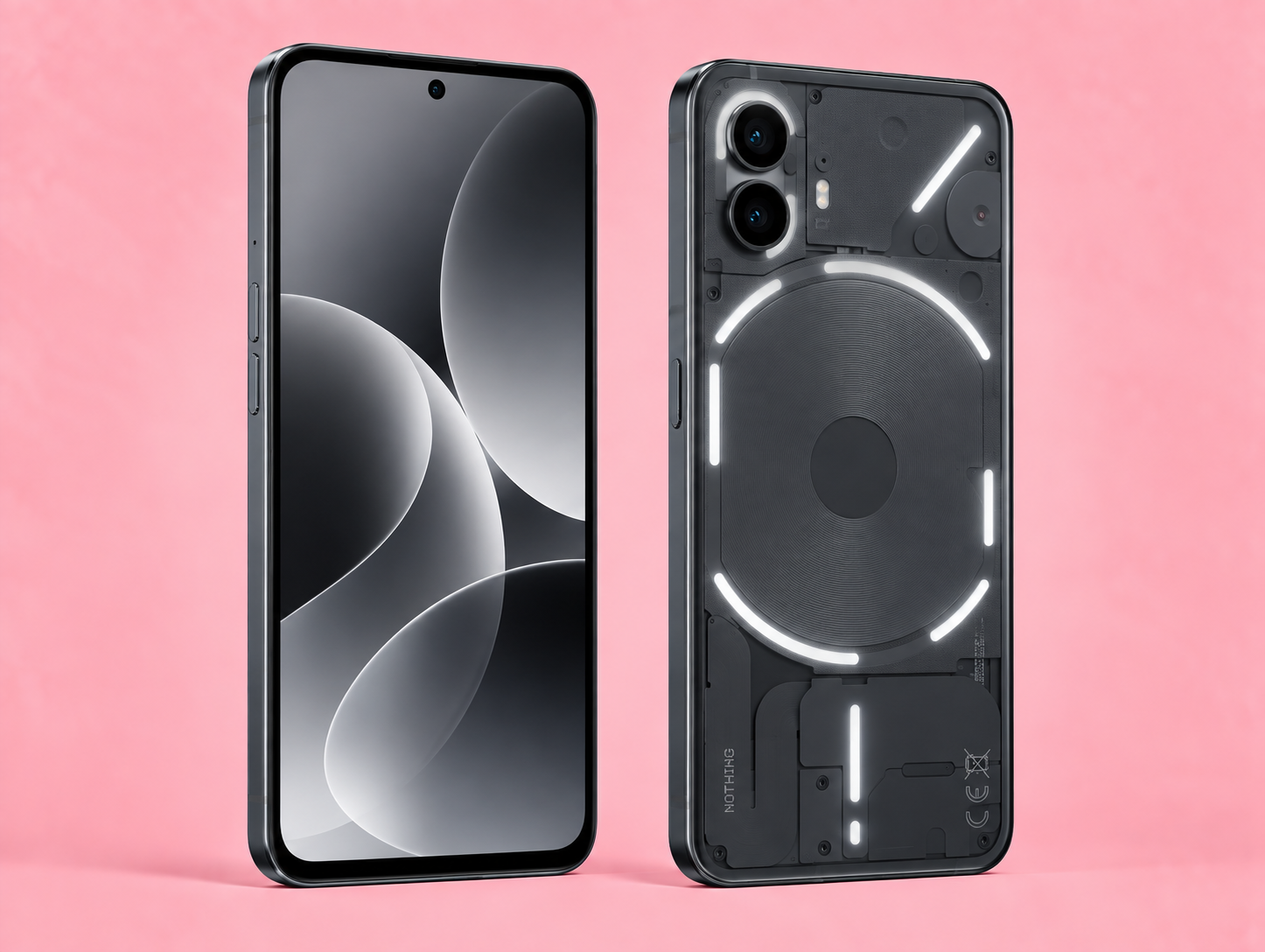Ремонт на Nothing Phone (2) — изглед отпред и отзад