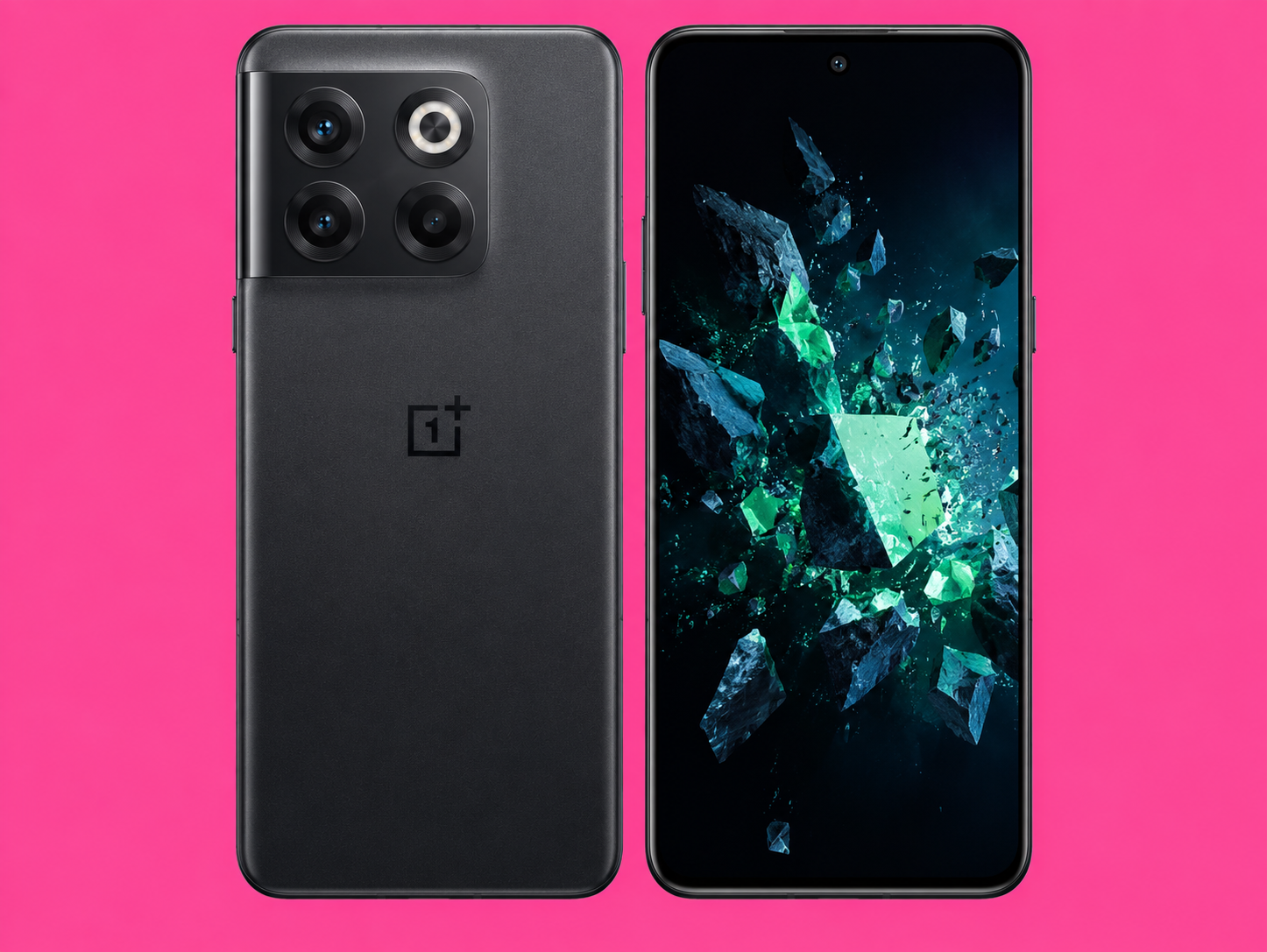 Ремонт на OnePlus 10T — изглед отпред и отзад