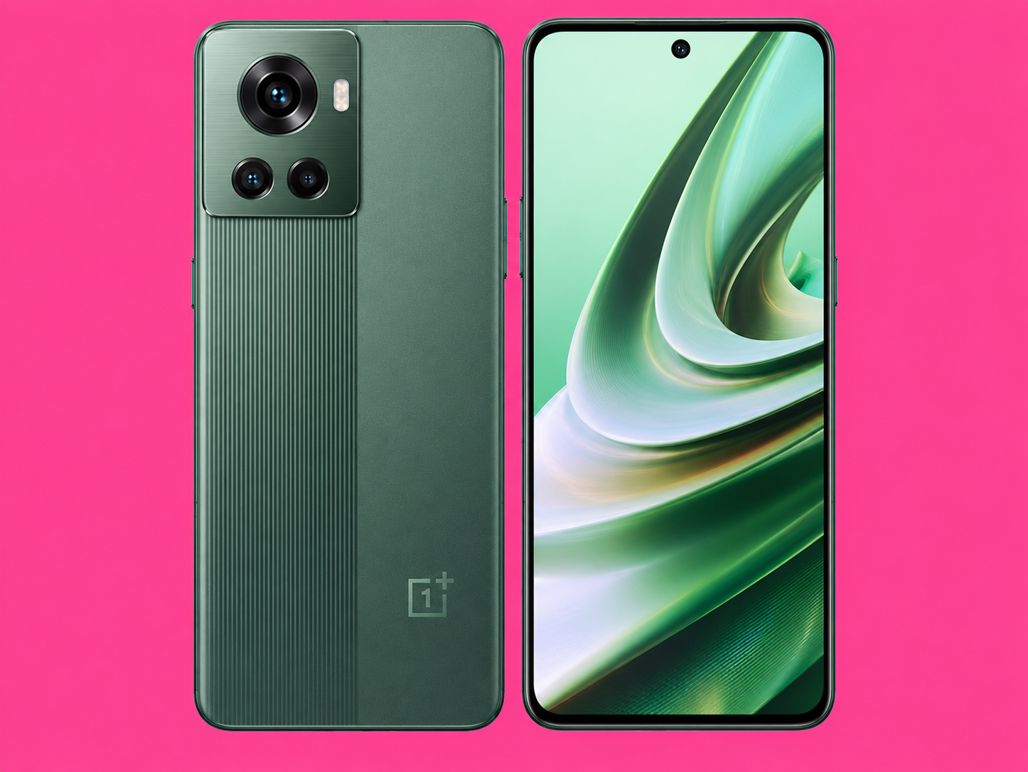 Ремонт на OnePlus 10R — изглед отпред и отзад
