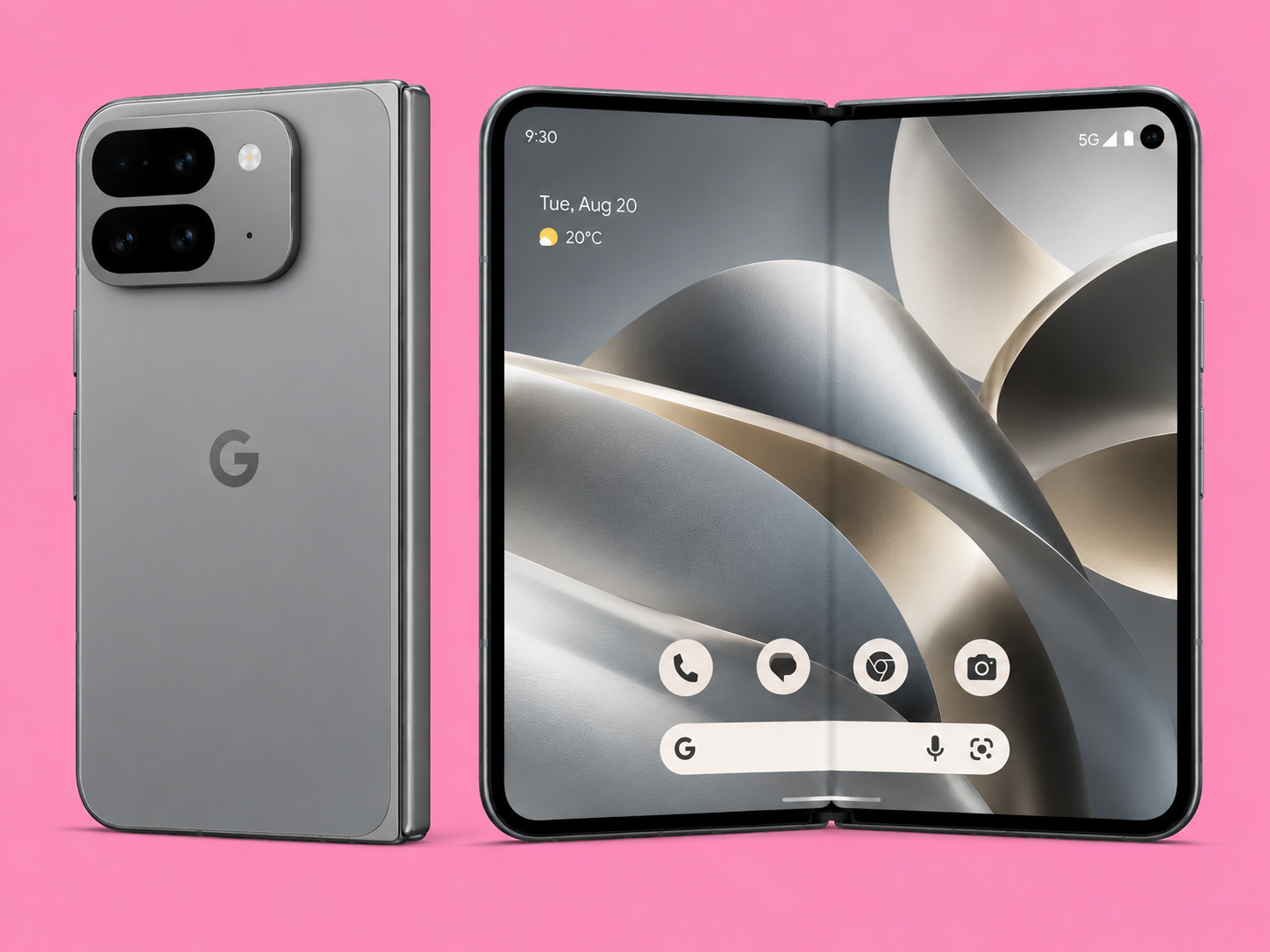 Ремонт на Google Pixel 10 Pro Fold — изглед отпред и отзад