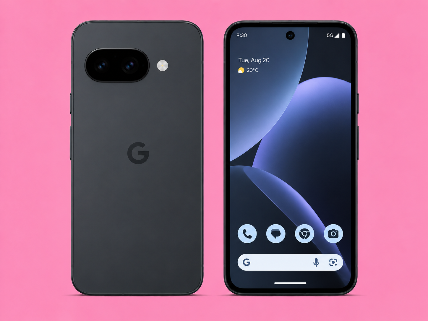 Ремонт на Google Pixel 10a — изглед отпред и отзад