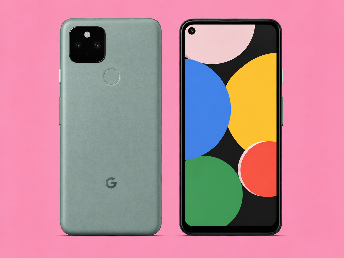 Ремонт на Google Pixel 5 — изглед отпред и отзад