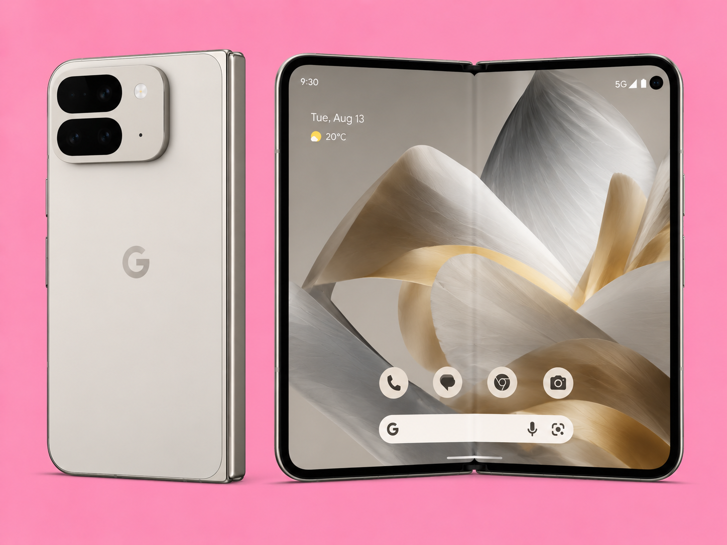 Ремонт на Google Pixel 9 Pro Fold — изглед отпред и отзад