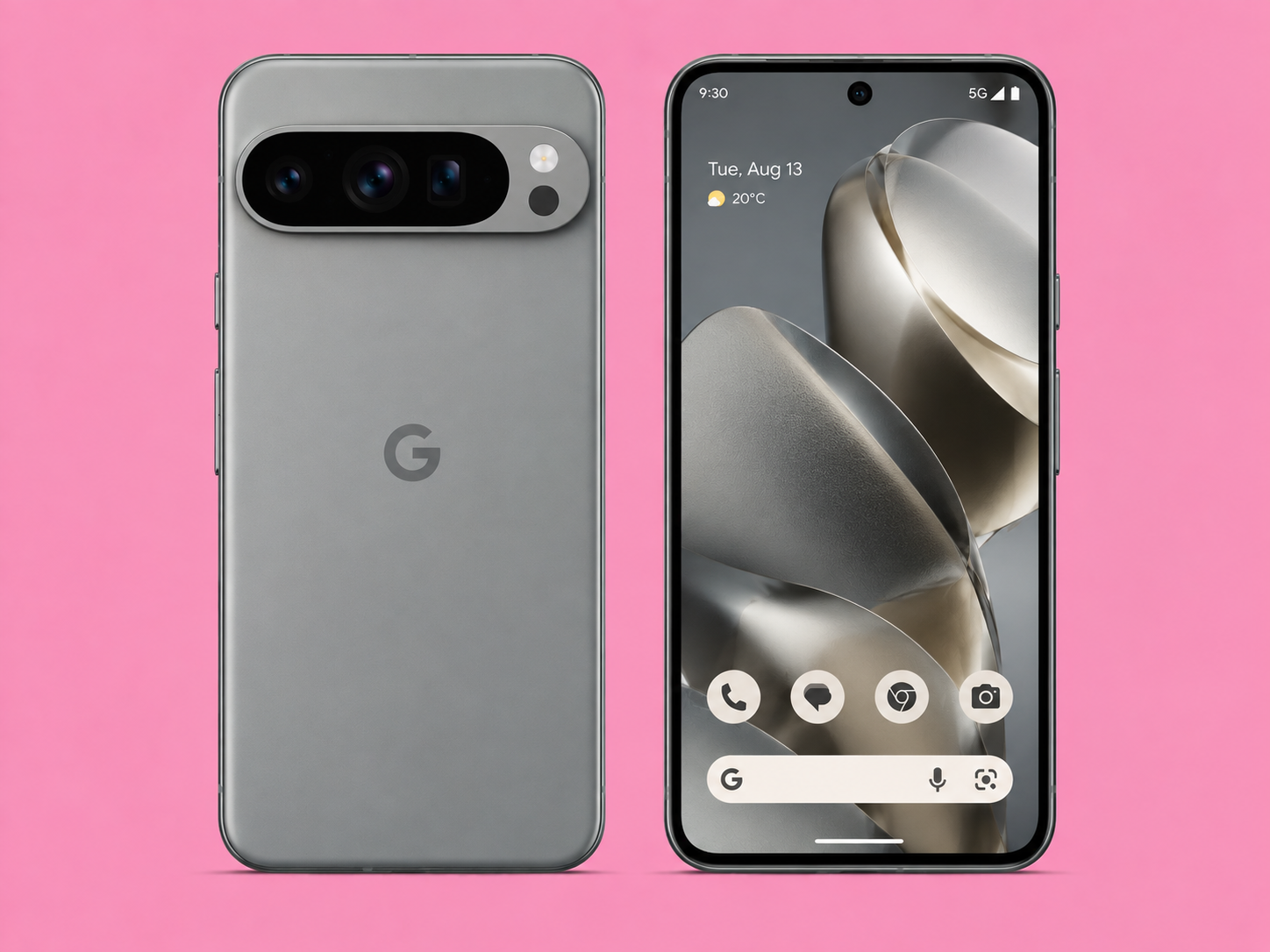 Ремонт на Google Pixel 9 — изглед отпред и отзад