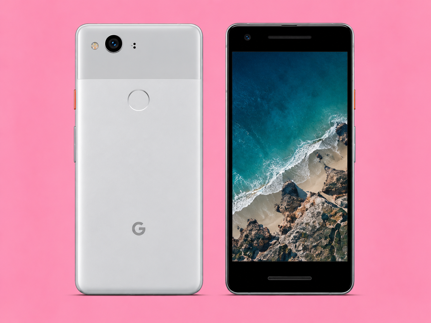 Ремонт на Google Pixel 2 — изглед отпред и отзад