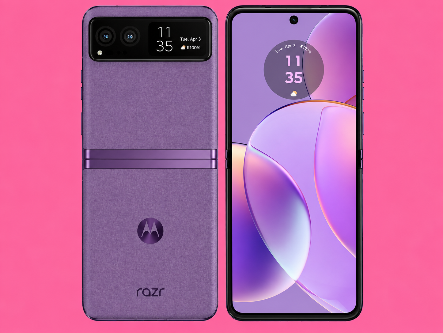 Ремонт на Motorola Razr 40 — сгънат и разгънат изглед