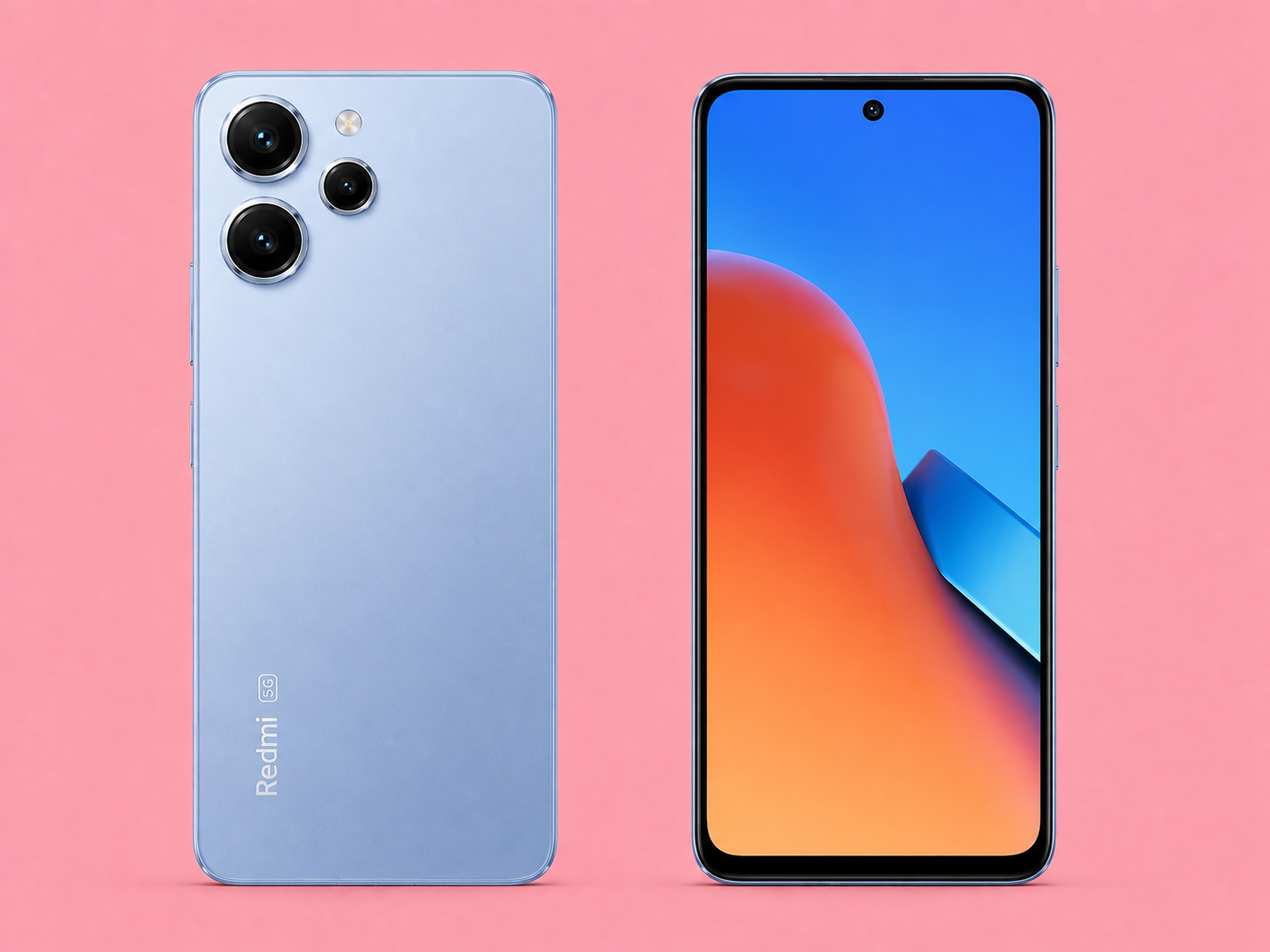 Ремонт на Redmi 12 — изглед отпред и отзад