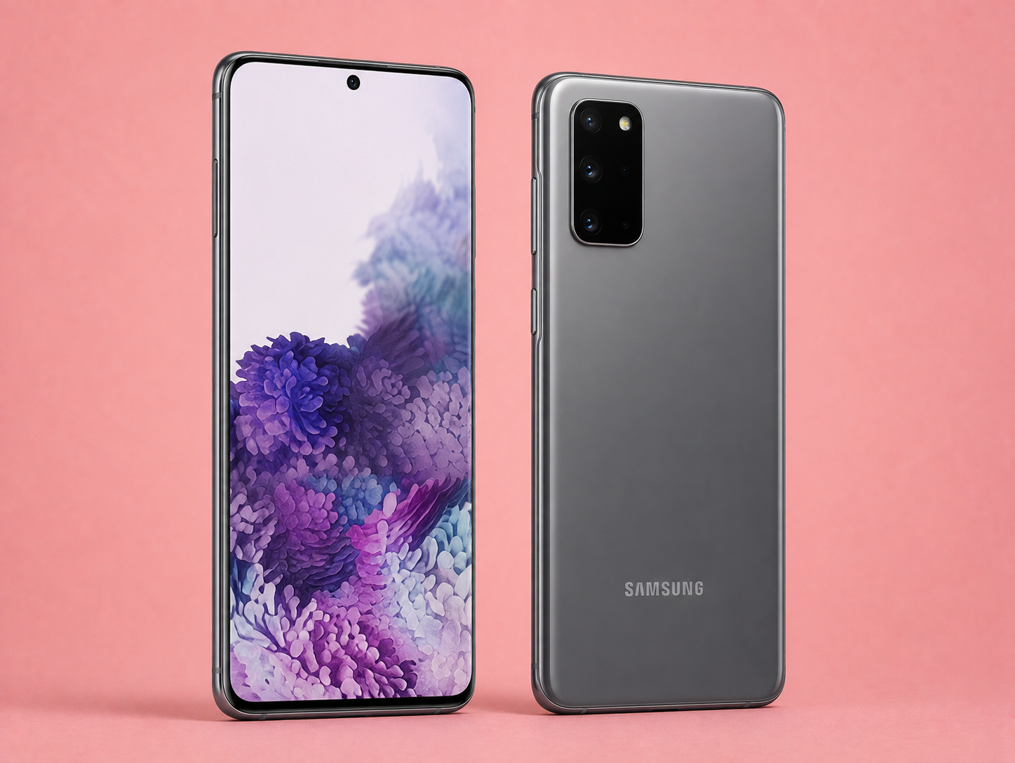 Ремонт на Samsung Galaxy S20+ — изглед отпред и отзад