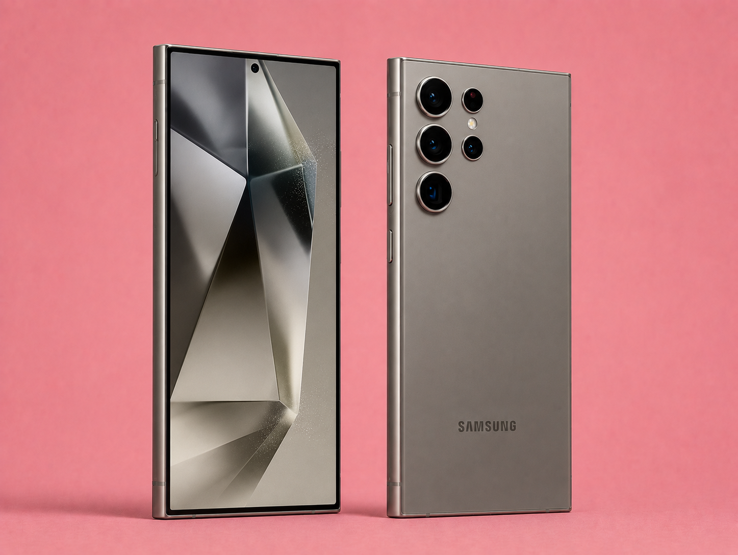 Ремонт на Samsung Galaxy S24 Ultra — изглед отпред и отзад
