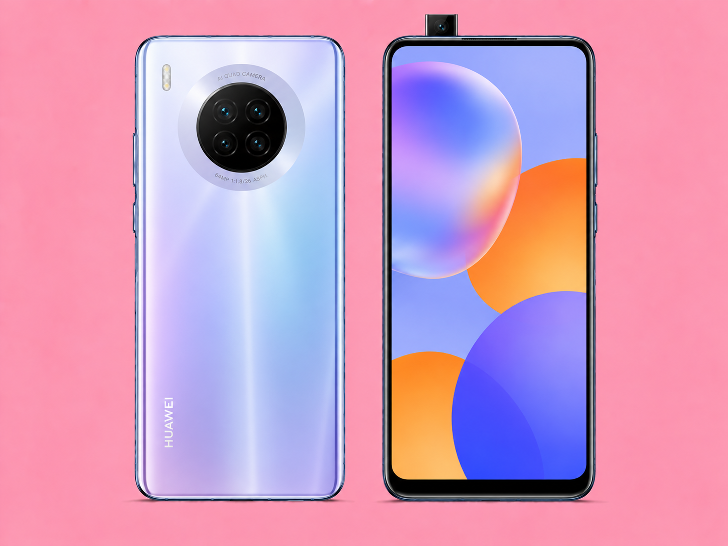 Ремонт на Huawei Y9a — изглед отпред и отзад