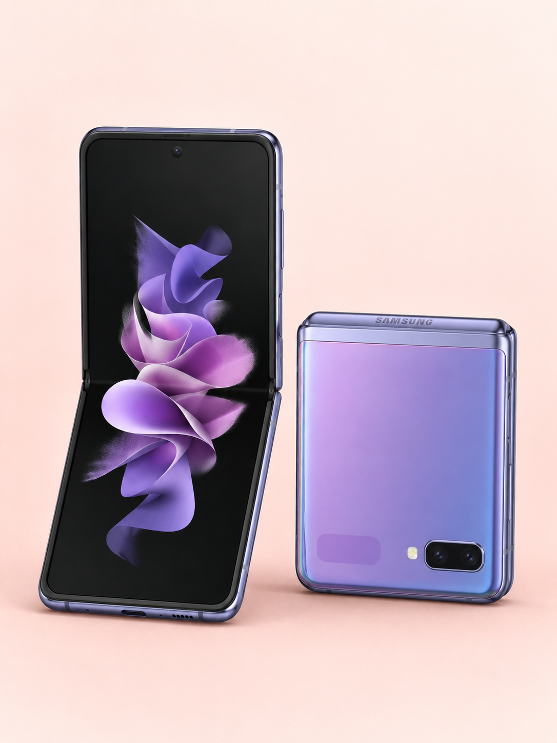 Ремонт на Samsung Galaxy Z Flip — сгънат и разгънат изглед