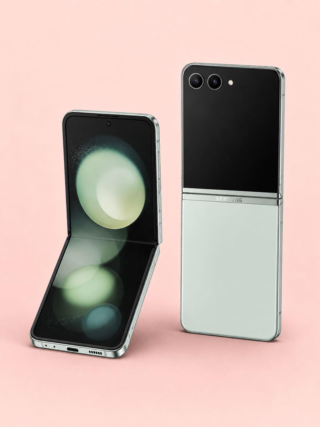 Ремонт на Samsung Galaxy Z Flip 6 — сгънат и разгънат изглед