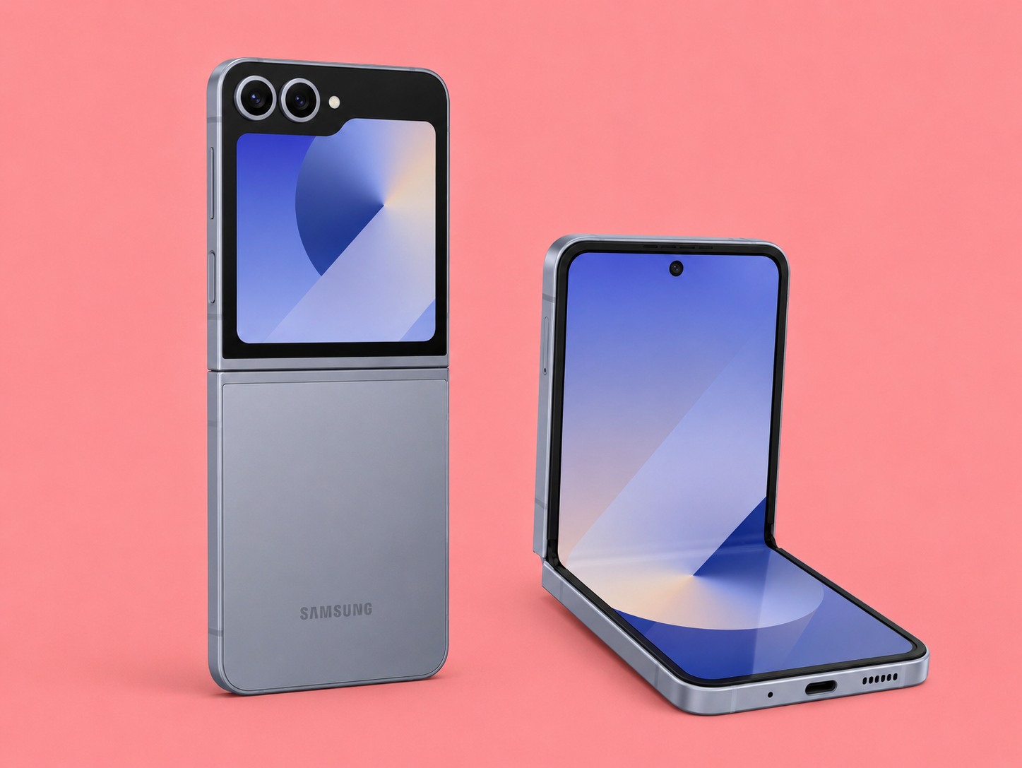 Ремонт на Samsung Galaxy Z Flip 6 — сгънат и разгънат изглед