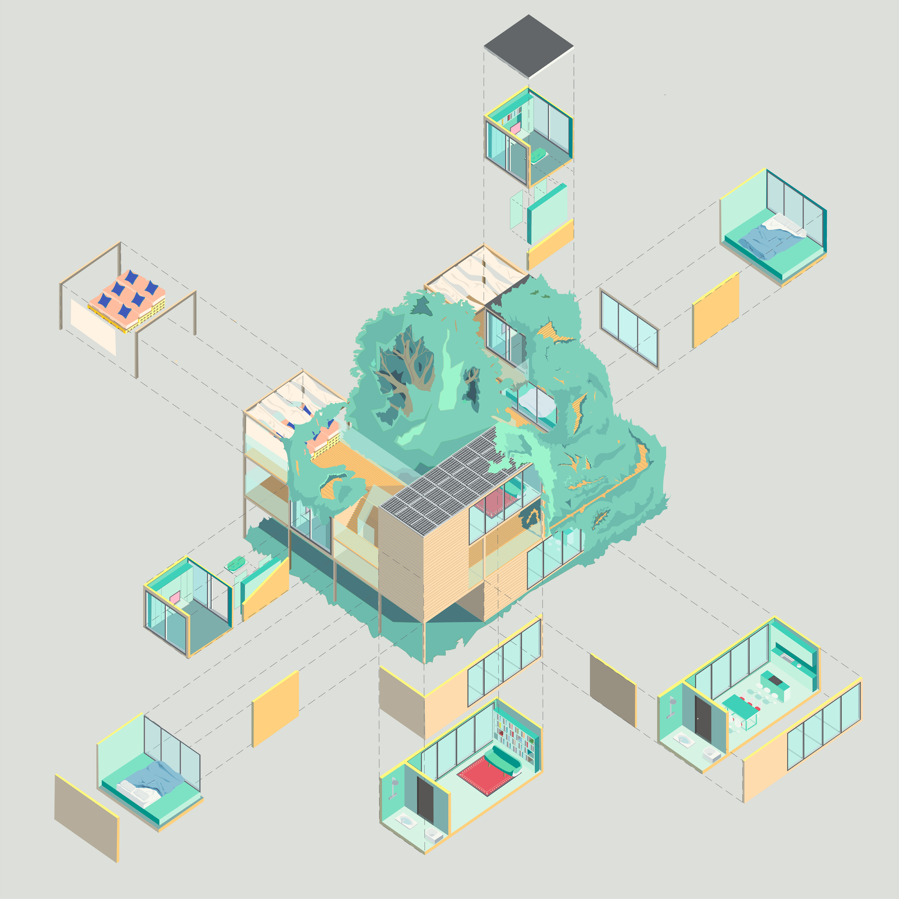 moo3 architectural competition for designing a work and living space in times of pandemic