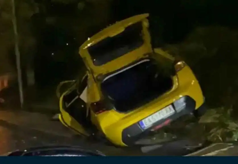 Страшна среднощна катастрофа в София, кола излетя от моста на "Цариградско шосе"