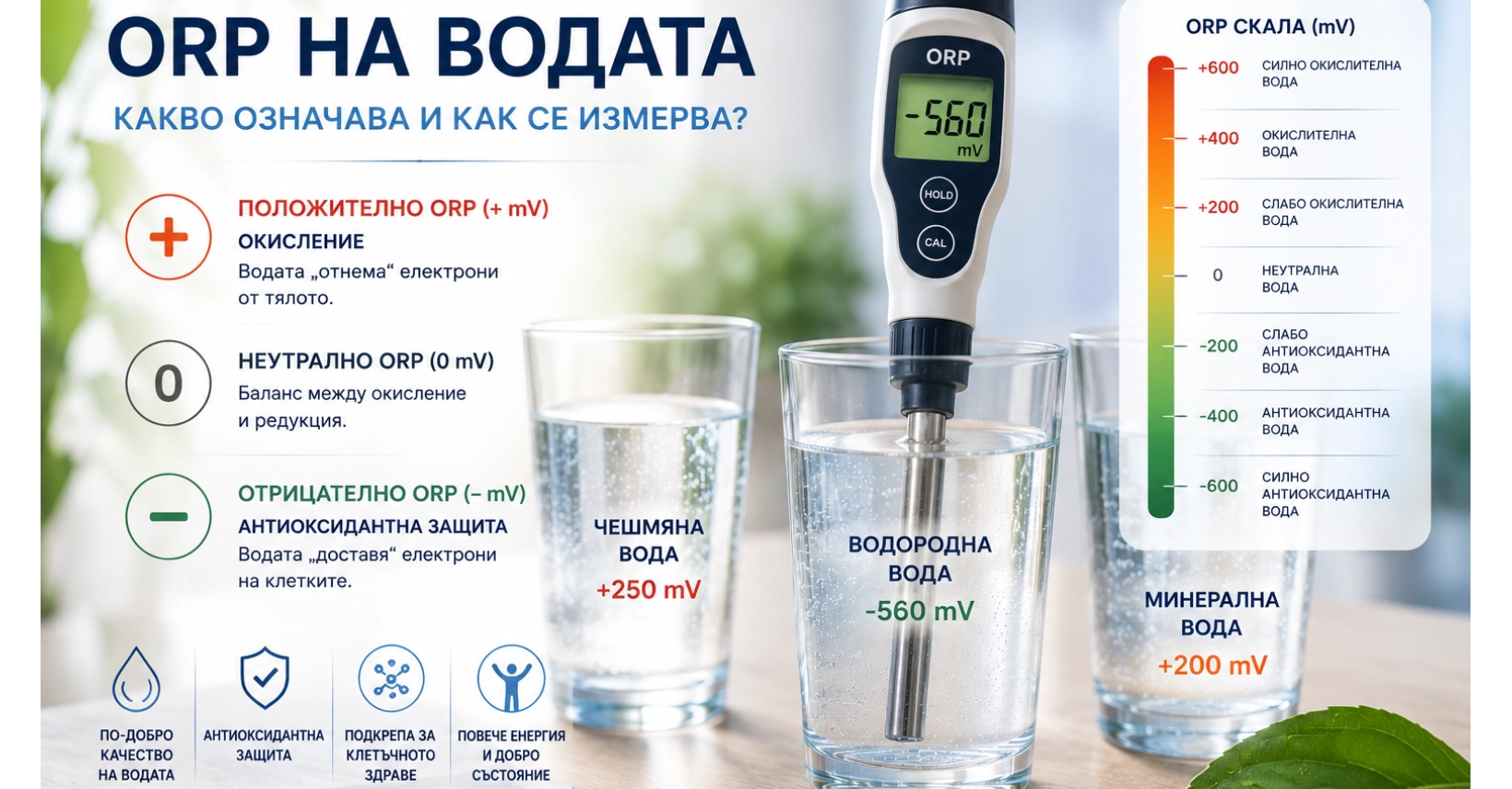 ORP на водата – какво означава и как се измерва?
