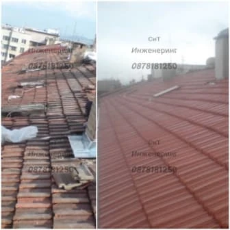 Ремонт на скатен покрив с разместени керемиди