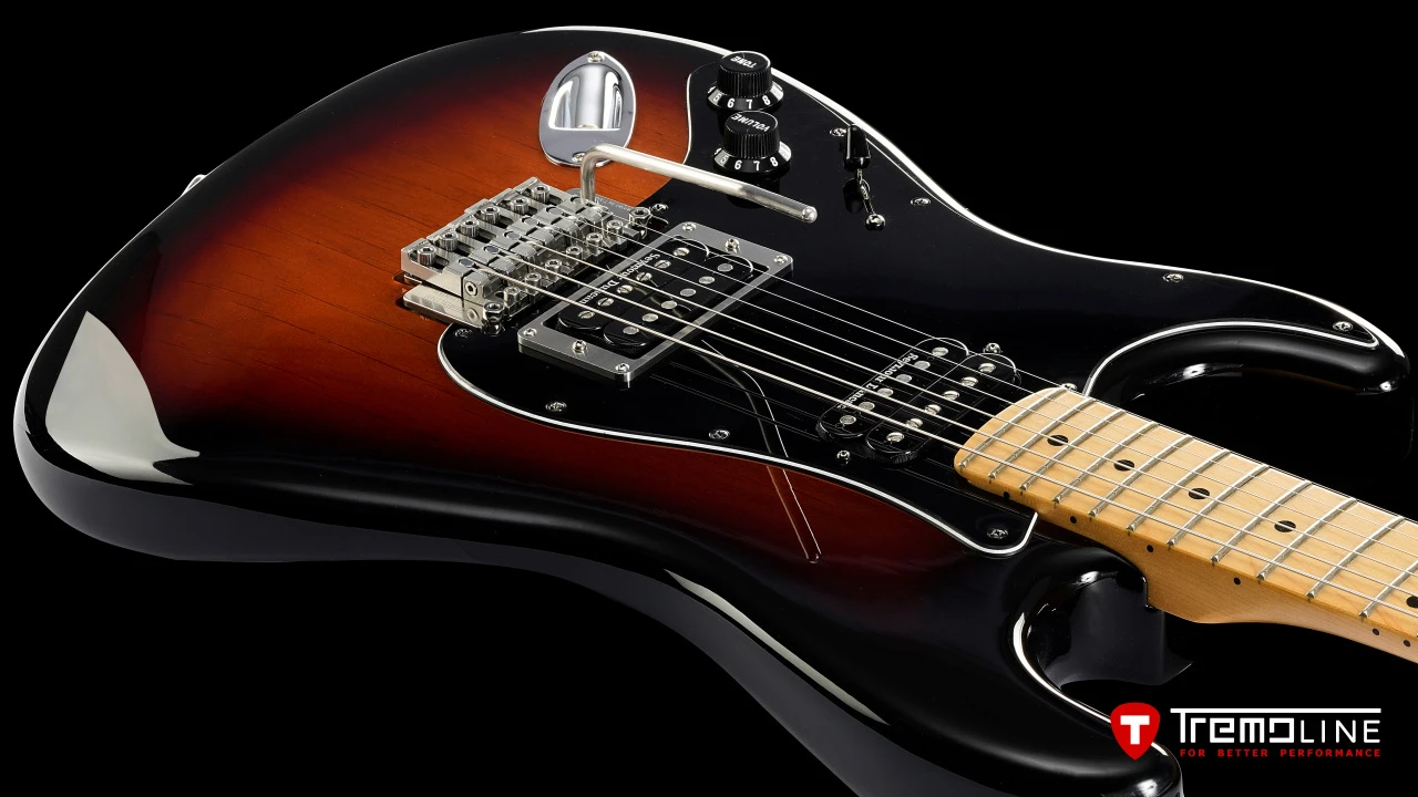 <img src=”Tremoline-guitar-double-locking-tremolo-Fender-Stratocaster-LH-1280x720-G2A.jpg” width="1280" height="720" alt=”Tremoline FT36M double locking tremolo on Fender Stratocaster LH guitar” />