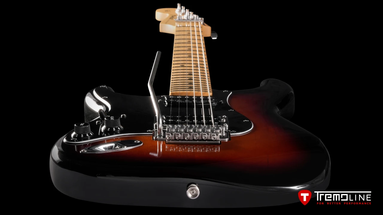 <img src=”Tremoline-guitar-tremolo-Fender-Stratocaster-LH-1280x720-02.jpg” width="1280" height="720" alt=”Tremoline FT36T tremolo on Fender Stratocaster LH guitar” />