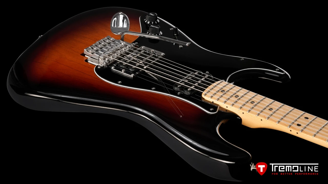 <img src=”Tremoline-guitar-tremolo-Fender-Stratocaster-LH-1280x720-04.jpg” width="1280" height="720" alt=”Tremoline FT36T tremolo on Fender Stratocaster LH guitar” />