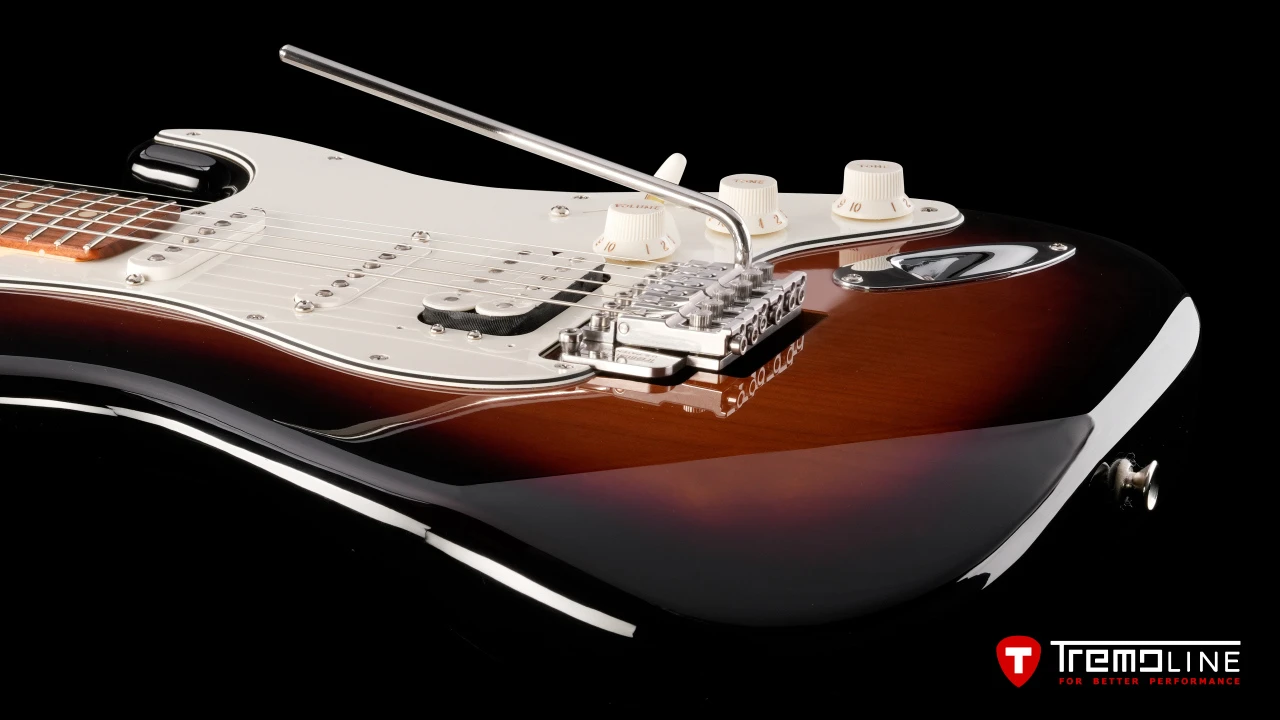 <img src=”Tremoline-guitar-tremolo-Fender-Stratocaster-RH-1280x720-06.jpg” width="1280" height="720" alt=”Tremoline FT36T tremolo on Fender Stratocaster RH guitar” />