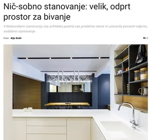 Zero Room Apartment published in Ambienti, Slovenia