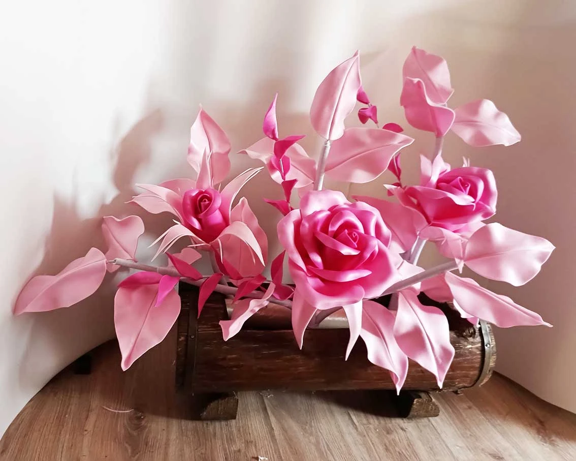 рози букет, за маса или кашпа рози букет, за маса или кашпа