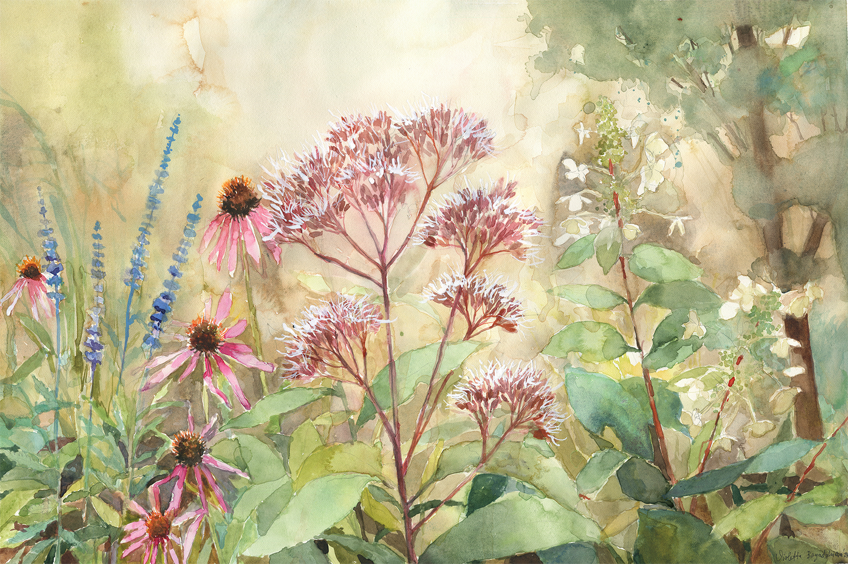 "Хортензия" цветя картина